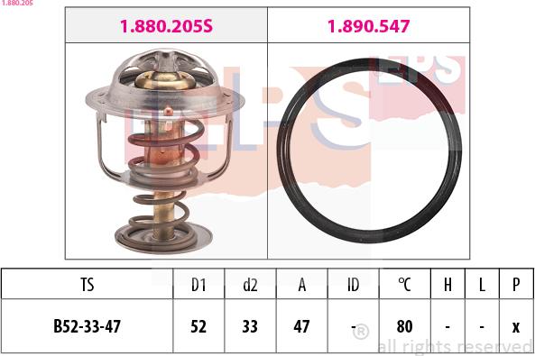 EPS 1.880.205 - Termostaatti, jäähdytysneste inparts.fi