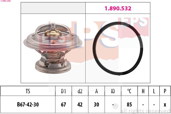 EPS 1.880.280 - Termostaatti, jäähdytysneste inparts.fi