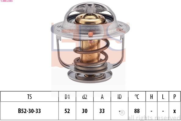 EPS 1.880.238S - Termostaatti, jäähdytysneste inparts.fi