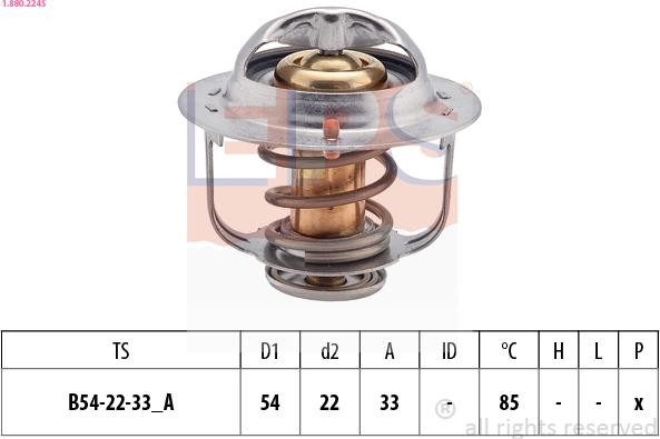 EPS 1.880.224S - Termostaatti, jäähdytysneste inparts.fi