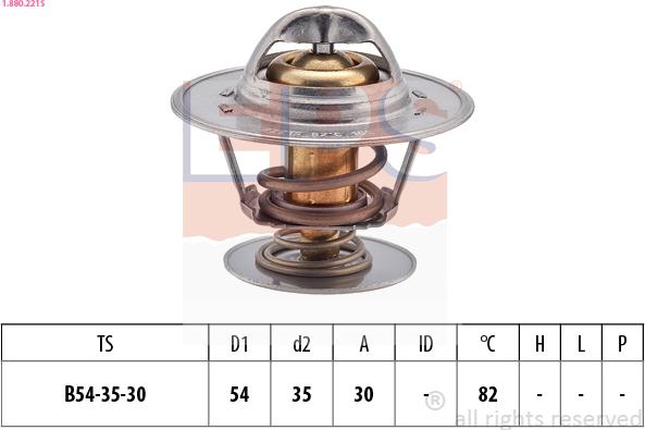 EPS 1.880.221S - Termostaatti, jäähdytysneste inparts.fi