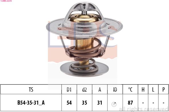 EPS 1.880.223S - Termostaatti, jäähdytysneste inparts.fi