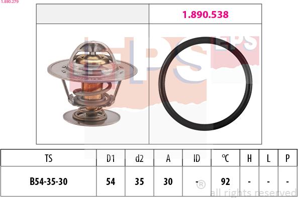 EPS 1.880.279 - Termostaatti, jäähdytysneste inparts.fi