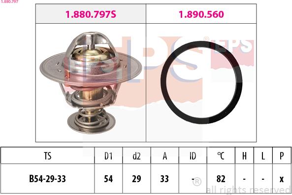 EPS 1.880.797 - Termostaatti, jäähdytysneste inparts.fi