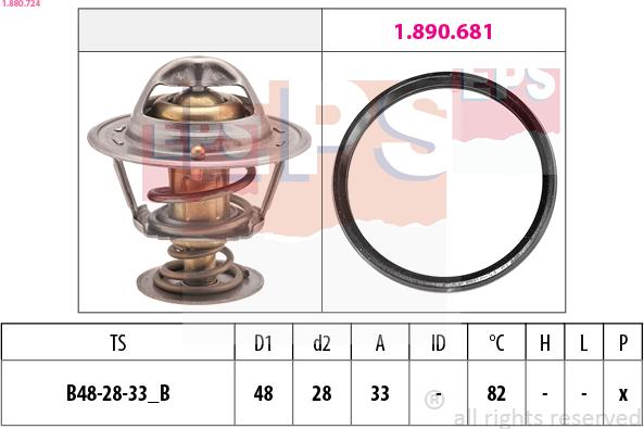 EPS 1.880.724 - Termostaatti, jäähdytysneste inparts.fi