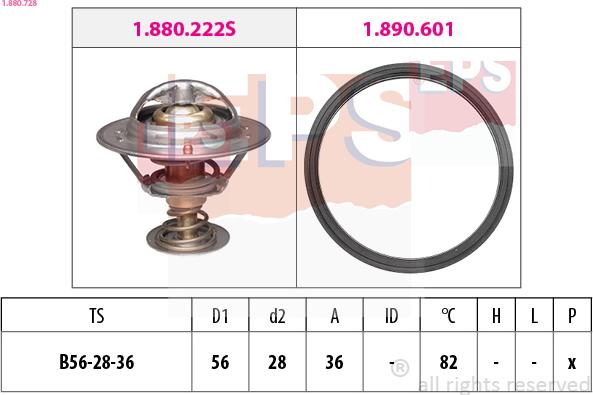 EPS 1.880.728 - Termostaatti, jäähdytysneste inparts.fi
