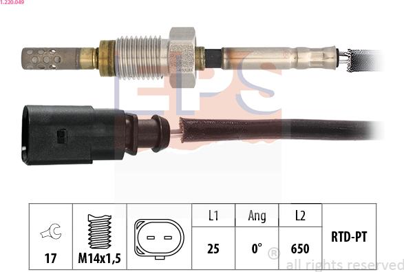EPS 1.220.049 - Tunnistin, pakokaasulämpötila inparts.fi