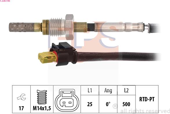 EPS 1.220.195 - Tunnistin, pakokaasulämpötila inparts.fi