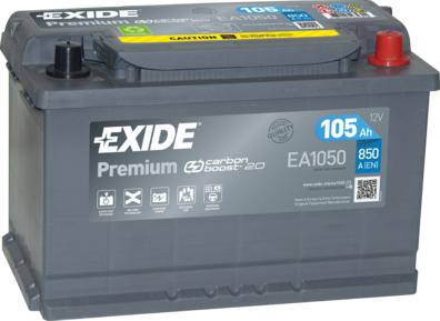 Exide EA1050 - Käynnistysakku inparts.fi