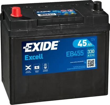 Exide EB455 - Käynnistysakku inparts.fi