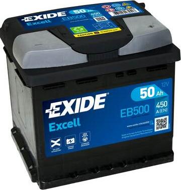 Exide EB500 - Käynnistysakku inparts.fi