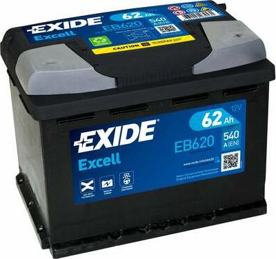 Exide EB620 - Käynnistysakku inparts.fi