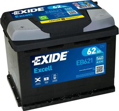 Exide EB621 - Käynnistysakku inparts.fi