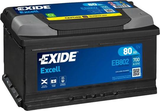 Exide EB802 - Käynnistysakku inparts.fi