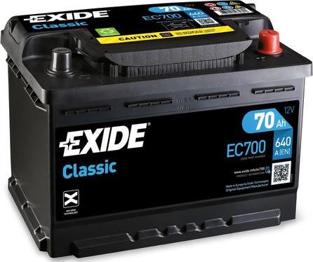 Exide EC700 - Käynnistysakku inparts.fi