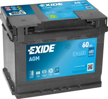 Exide EK600 - Käynnistysakku inparts.fi