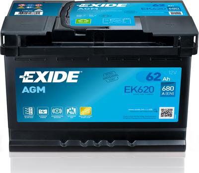 Exide EK620 - Käynnistysakku inparts.fi