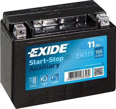 Exide EK111 - Käynnistysakku inparts.fi