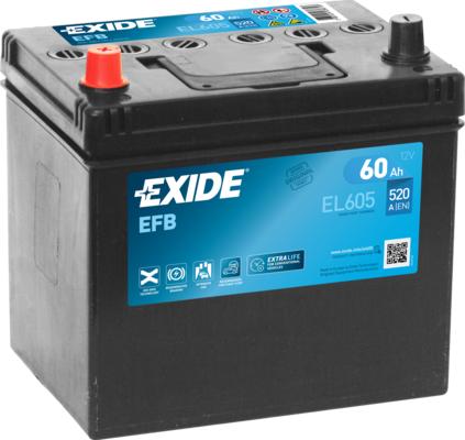 Exide EL605 - Käynnistysakku inparts.fi