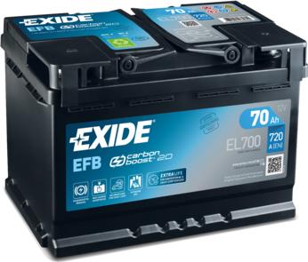 Exide EL700 - Käynnistysakku inparts.fi