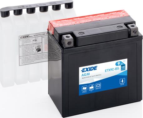 Exide ETX9C-BS - Käynnistysakku inparts.fi