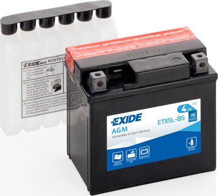 Exide ETX5L-BS - Käynnistysakku inparts.fi