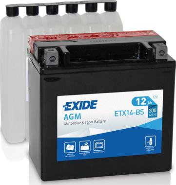 Exide ETX14-BS - Käynnistysakku inparts.fi