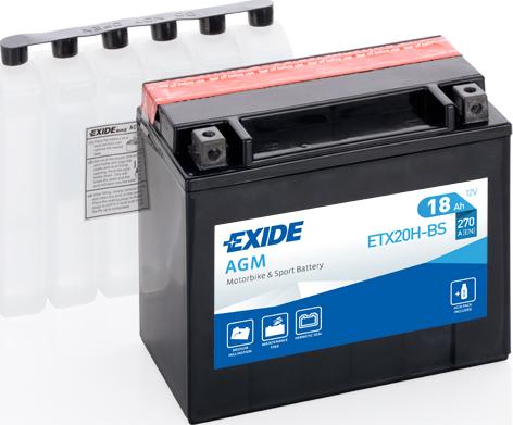 Exide ETX20H-BS - Käynnistysakku inparts.fi