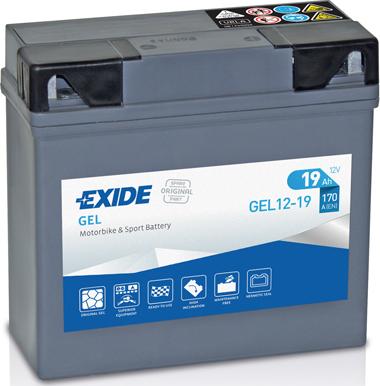 Exide GEL12-19 - Käynnistysakku inparts.fi