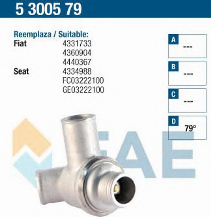 FAE 5300579 - Termostaatti, jäähdytysneste inparts.fi