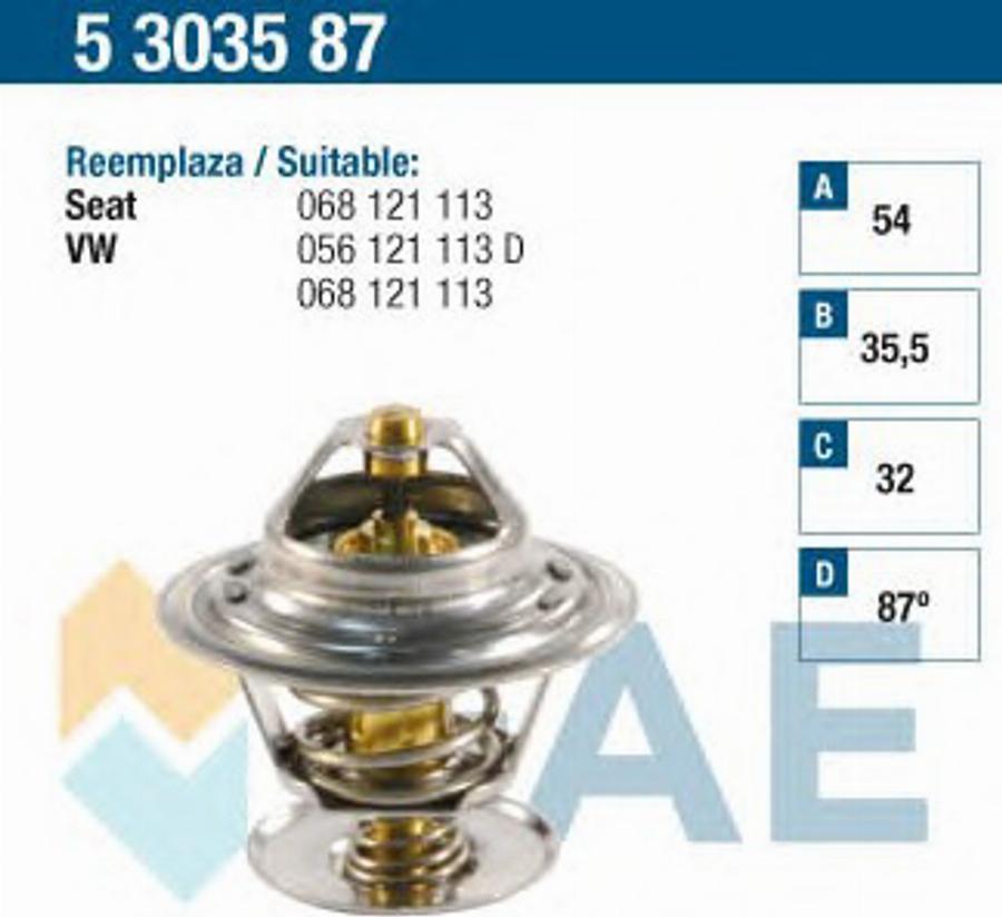 FAE 5303587 - Termostaatti, jäähdytysneste inparts.fi