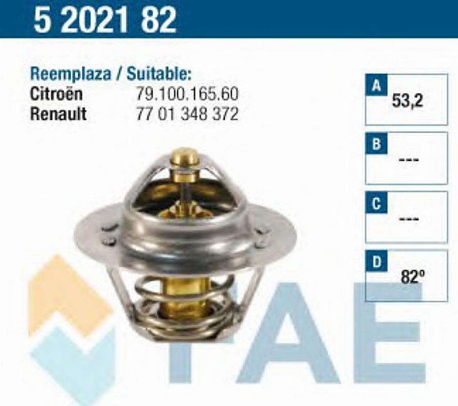 FAE 5202182 - Termostaatti, jäähdytysneste inparts.fi