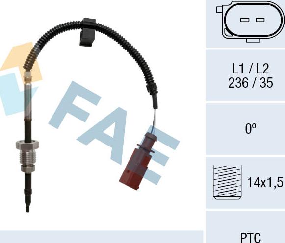 FAE 68033 - Tunnistin, pakokaasulämpötila inparts.fi