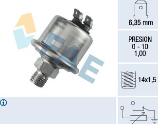 FAE 14980 - Tunnistin, öljynpaine inparts.fi