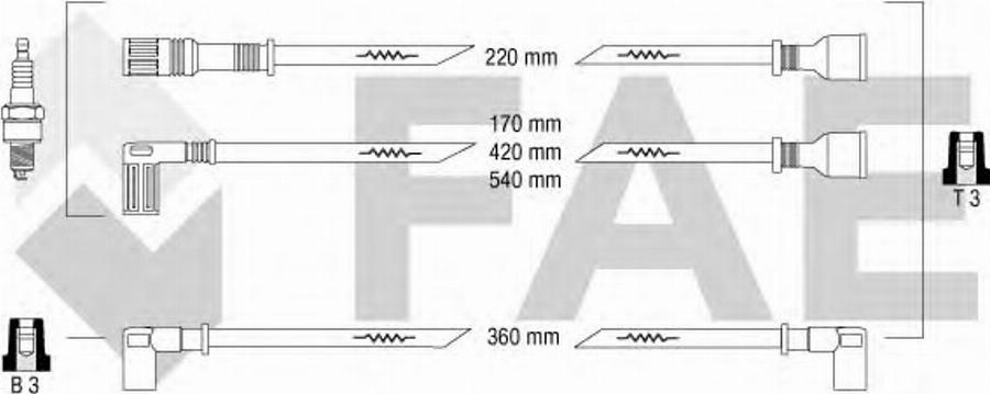 FAE 85300 - Sytytysjohtosarja inparts.fi