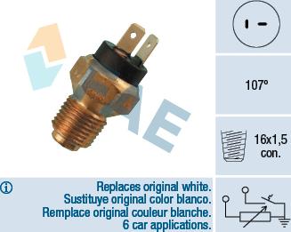 FAE 34080 - Tunnistin, jäähdytysnesteen lämpötila inparts.fi