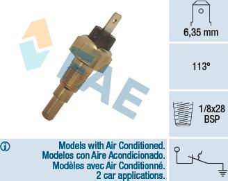 FAE 35670 - Tunnistin, jäähdytysnesteen lämpötila inparts.fi