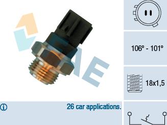 FAE 36460 - Lämpökytkin, jäähdyttimen puhallin inparts.fi