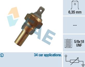 FAE 31360 - Tunnistin, jäähdytysnesteen lämpötila inparts.fi