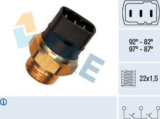 FAE 38150 - Lämpökytkin, jäähdyttimen puhallin inparts.fi