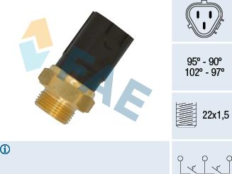 FAE 38185 - Lämpökytkin, jäähdyttimen puhallin inparts.fi