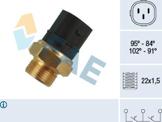 FAE 38180 - Lämpökytkin, jäähdyttimen puhallin inparts.fi