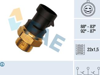 FAE 37900 - Lämpökytkin, jäähdyttimen puhallin inparts.fi