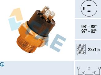 FAE 37850 - Lämpökytkin, jäähdyttimen puhallin inparts.fi