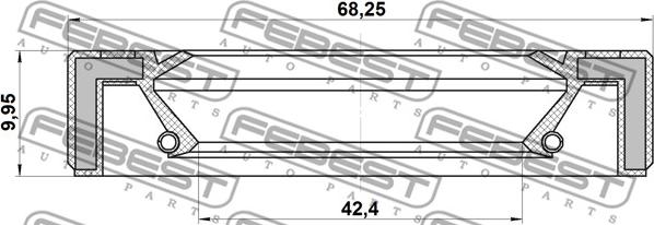 Febest 95GAW-44680909X - Tiivisterengas, vetoakseli inparts.fi