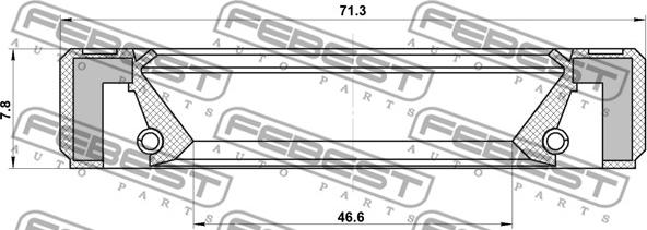 Febest 95GBY-48710808R - Akselitiiviste, man.vaihteiston pääakseli inparts.fi