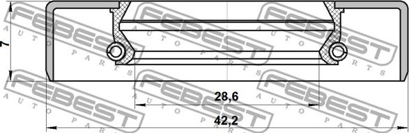 Febest 95GBY-30420707R - Tiivisterengas, vetoakseli inparts.fi