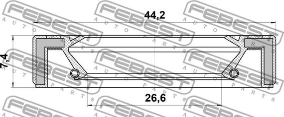 Febest 95GBY-28440808X - Tiivisterengas, vetoakseli inparts.fi