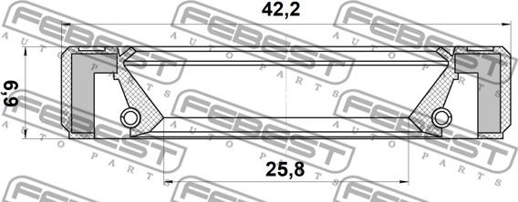 Febest 95GBY-27420707R - Akselitiiviste, man.vaihteiston pääakseli inparts.fi