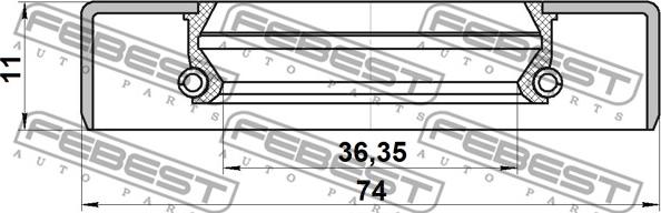 Febest 95GDS-39741111R - Tiivisterengas, vetoakseli inparts.fi